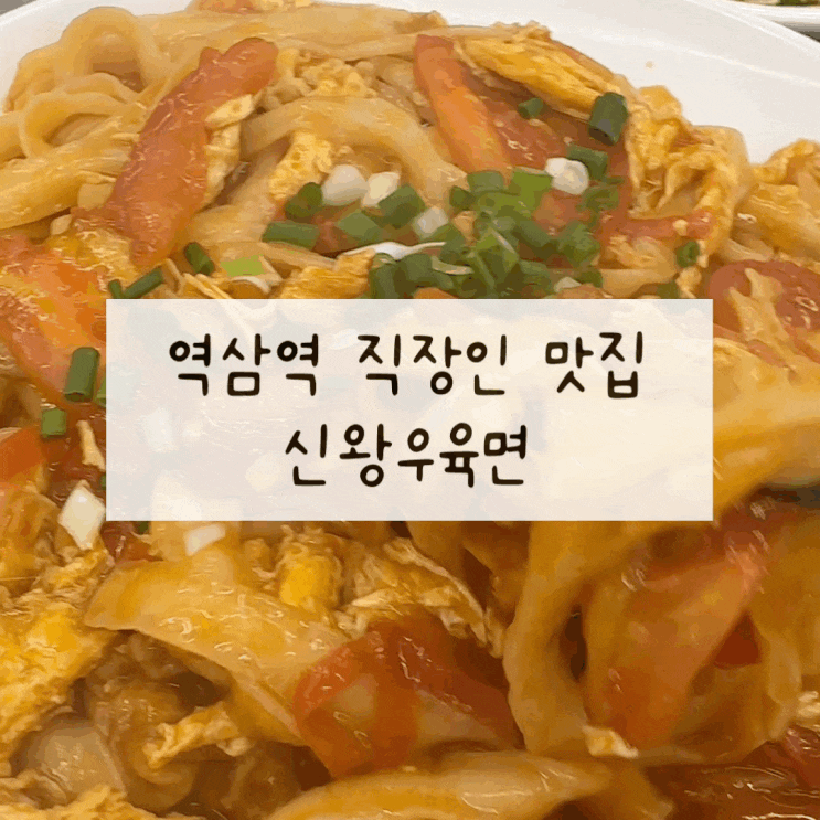  역삼역 직장인 점심 맛집 내돈내산 추천 - 신왕우육면
