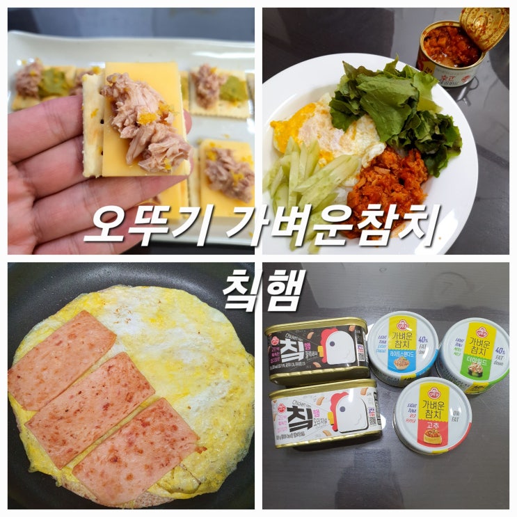 저지방 고단백 오뚜기 가벼운참치 & 칰햄으로 식단관리 중에도 속세맛 참지않기!