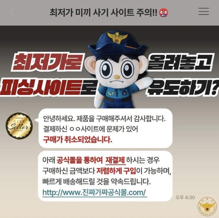  < 최저가 미끼 사기 사이트 주의! >