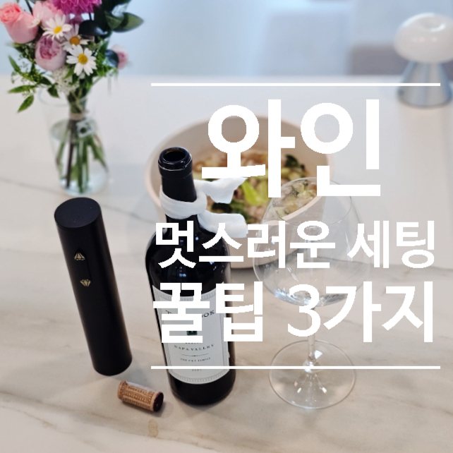  전동 와인오프너 사용법, 와인 깔끔하게 따고 멋스럽게 세팅하는 꿀팁 with 텍스트북 메를로
