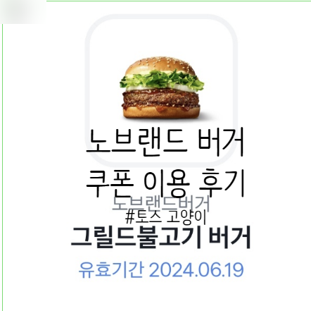  토스 고양이로 노브랜드버거 야탑점 이용 및 주차 정보