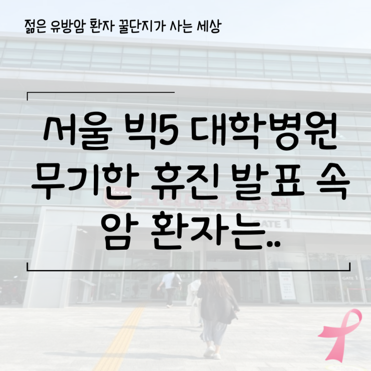 서울 빅5 대학병원 <b>무기한 휴진</b> 발표 속 암 환자는