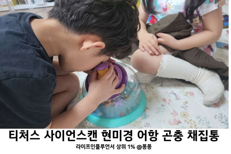  엄마표 과학놀이 6세 7세 유아 어린이 장난감 티처스 사이언스캔 과학실험 자연관찰 싸이언스캔 현미경 물고기 곤충 채집통 세트