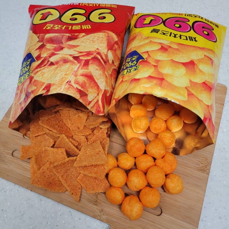  CU 신상 안주 990 매콤나쵸칩 체다치즈볼 칼로리 솔직후기