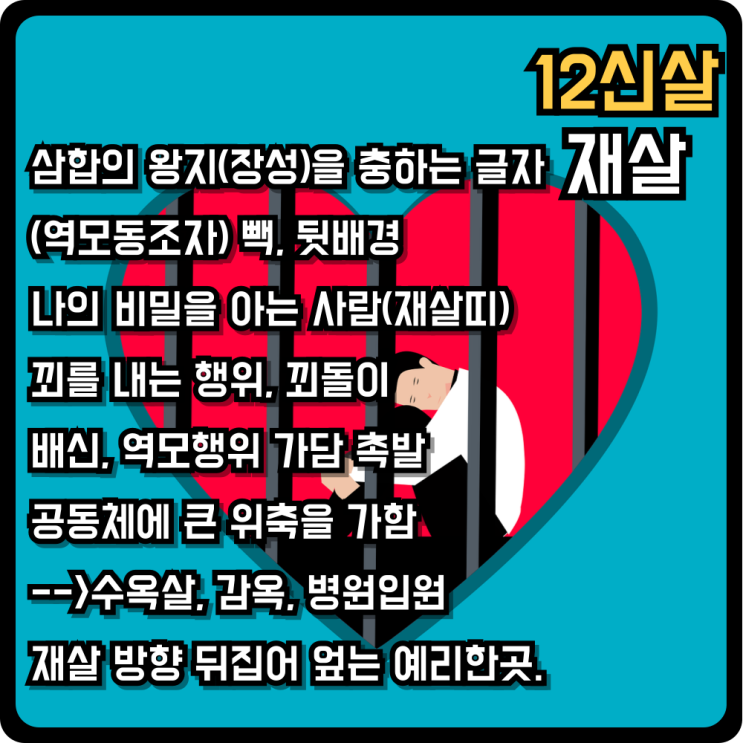  12신살 재살의 의미,  십성, 재살 찾는법