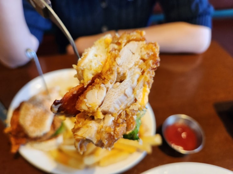  두께 3cm의 치킨 패티. 송파구 올림픽공원 인생 수제버거 맛집 [브로 버거, BRO BURGER]