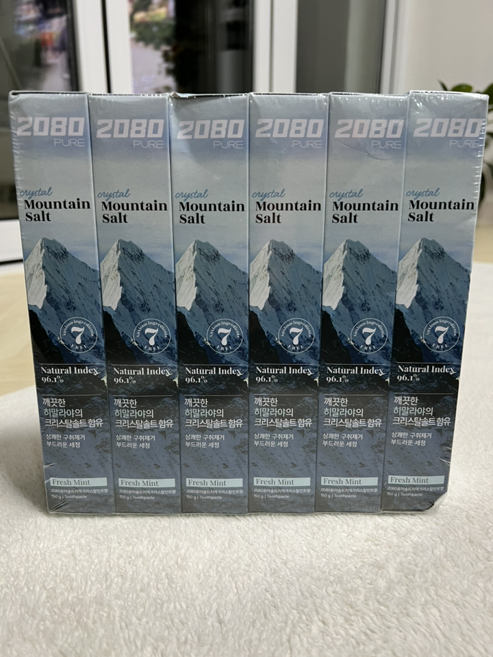   2080 퓨어 마운틴솔트 치약 크리스탈 민트  구매후기, 제품 실사진, 특징 및 장단점