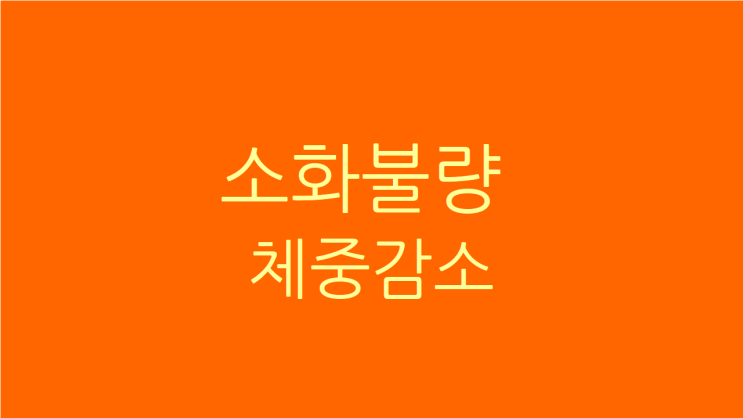  소화불량 체중감소 갈수록 심해진다면