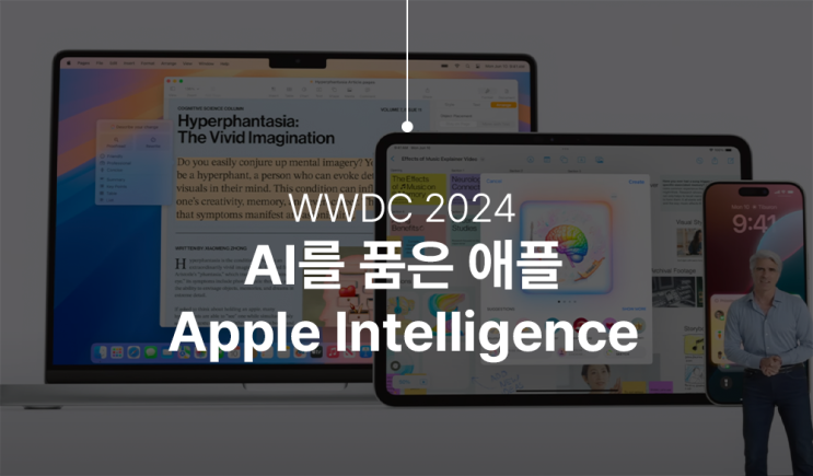  WWDC24 애플 AI 인텔리전스, iOS18 공개 개인화 인공지능 총정리