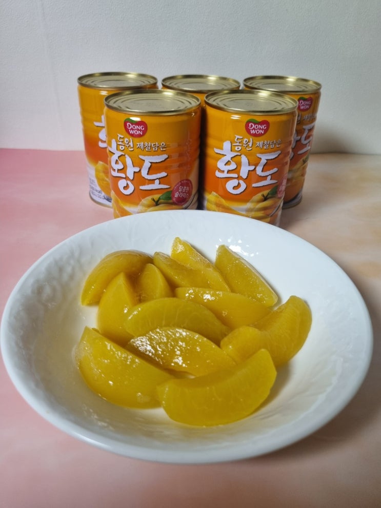  동원 제철담은 황도 슬라이스 복숭아 통조림 400g 요거트와 함께 먹기