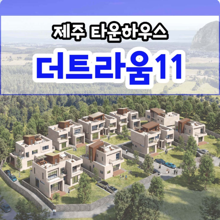  제주도 집값 할인분양, 서귀포 안덕면 덕수리 제주 타운하우스 더트라움11