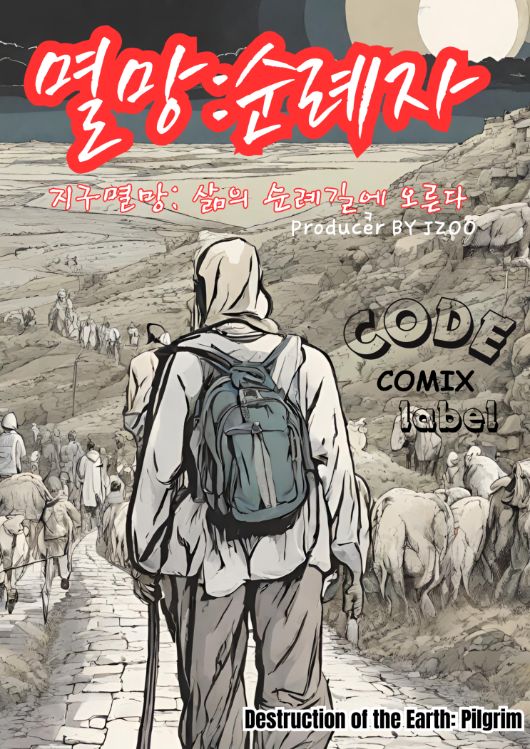  코드코믹스 CODECOMIX 레이블 라인업 Lineup-29: 지구멸망:순례자 Destruction of the Earth: A pilgrim sets  지구의 마지막순간 삶을위한