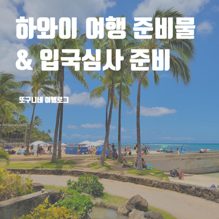  하와이 여행 준비물 체크리스트 & 입국심사 준비
