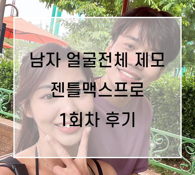  압구정피부과 추천 젠틀맥스프로 남자 얼굴전체 제모 1회차 후기