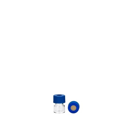  [유리초자] 1 ml 투명 셉텀 샘플 바이알 & 스크류 캡 1 ml Clear Septum Vial & Screw cap