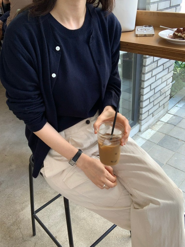  peces 페세스 가디건 세트 네이비 컬러 리뷰(boutique cardigan & knit - navy)