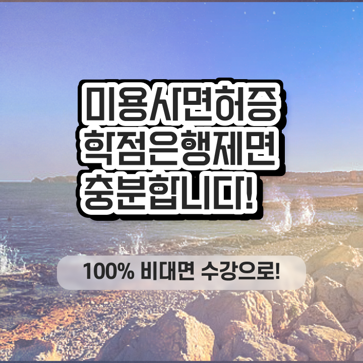  피부 미용사 면허증 , 종합미용사자격증 동영상 학습만으로 최단기간에 취득방법