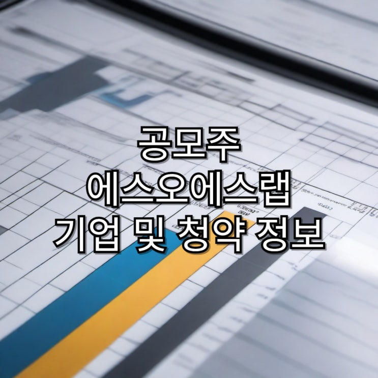  [공모주]에스오에스랩 공모주 기업 및 청약 정보