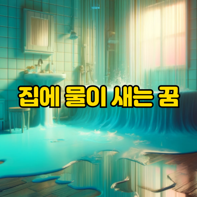 집에 물이 새는 꿈은 일반적으로 걱정거리나 문제가 발생할 것을 암시하는 흉몽 길몽?