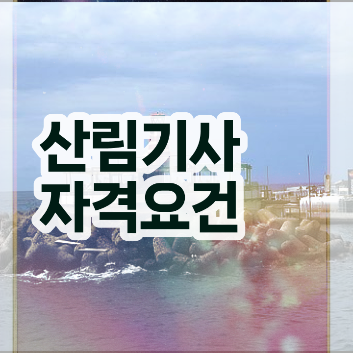  산림기사 관련학과 산림기사 자격요건 인강만 듣고 편하게 끝낸 전략