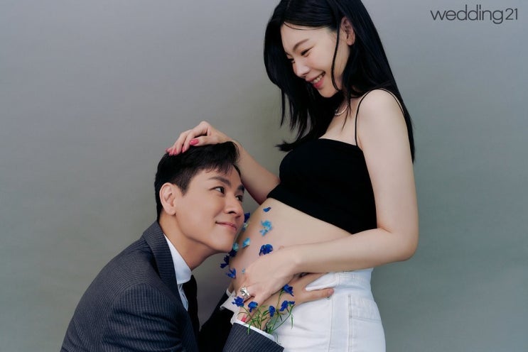 '비주얼 부부' 윤남기이다은, 8월 출산 앞두고 달달한 만삭 화복 공개
