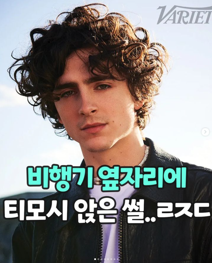  비행기 옆자리에 티모시 앉은 썰