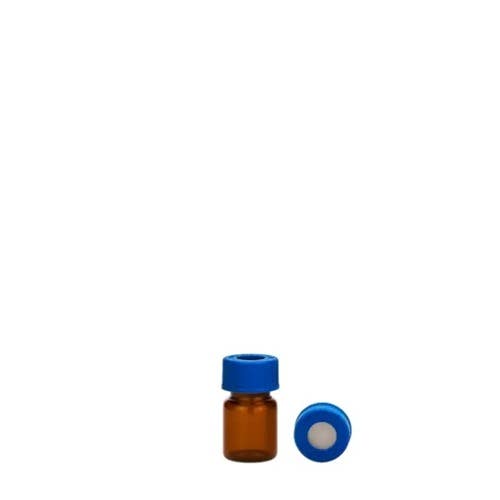  [유리초자] 2.5 ml 엠버 셉텀 샘플 바이알 & 스크류 캡 2.5 ml Amber Septum Vial & Screw cap