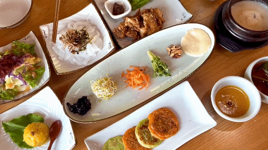  남양주 팔당 반응 좋은 맛집 '다예린' 싱싱한 채소, 건강하고 맛있는 한정식, 호박죽 샐러드 오디 오절판 버섯들깨탕 닭고기 훈제 황태구이 산들 정식 후기