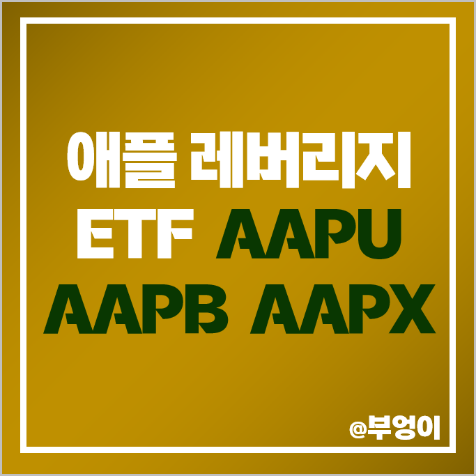 AAPL 애플 주식 미국 레버리지 ETF AAPU AAPB AAPX 주가 배당 AAPL 애플 주식 미국 레버리지 ETF AAPU AAPB AAPX 주가 배당
