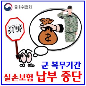  군장병 실손보험 중지제도 (ft. 현역병) : 군복무기간, 휴가, 납부, 전역예정일, 자동재개, 피보험자, 장교, 부사관, 재개청약서, 7월1일, 계약해지, 부활, 병사월급