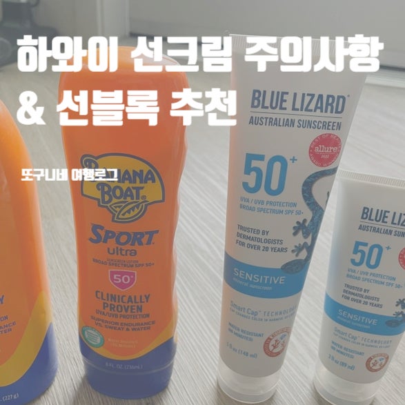  하와이 선크림 주의사항 & 선블록 추천, 여행 전 확인 필수
