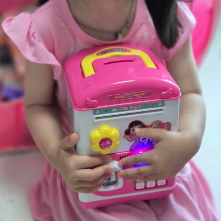  아이 용돈 모으기 스마트 금고 , 지폐 저금통 실용적이야