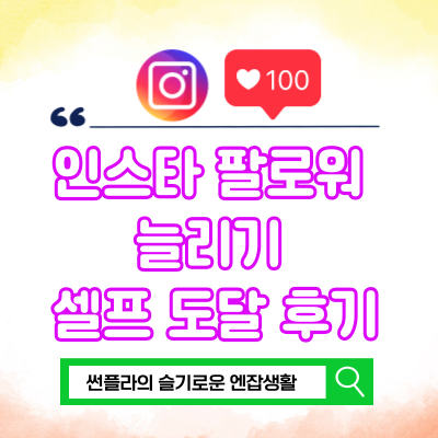  인스타 팔로워 늘리기 셀프 도달 후기