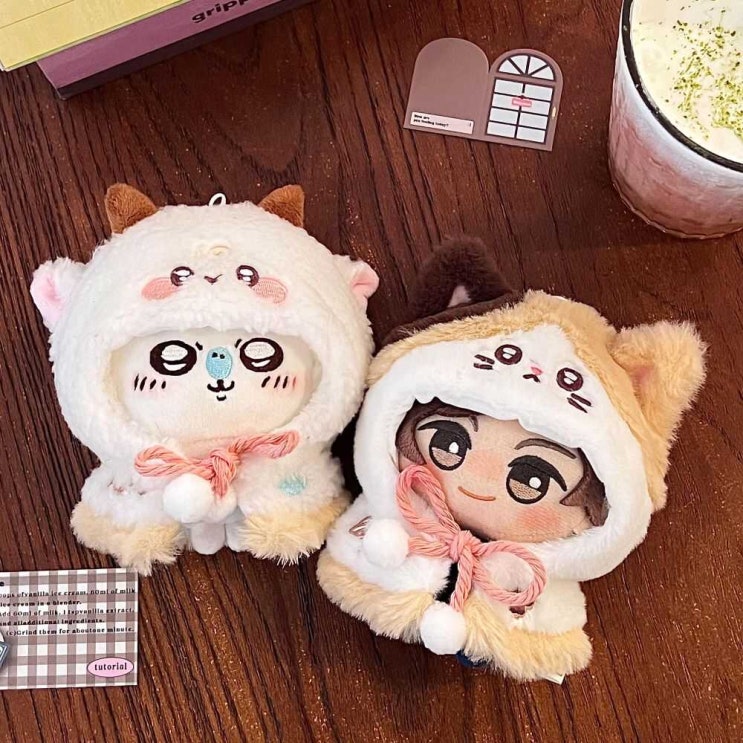  10cm 고양이와 양 망토  인형옷 아이돌인형옷