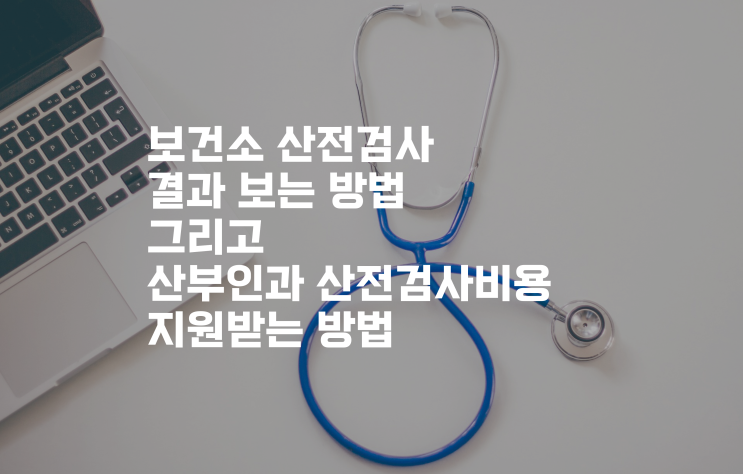  보건소 산전검사 결과보는 방법 그리고 산부인과 산전검사비용 지원받는 방법