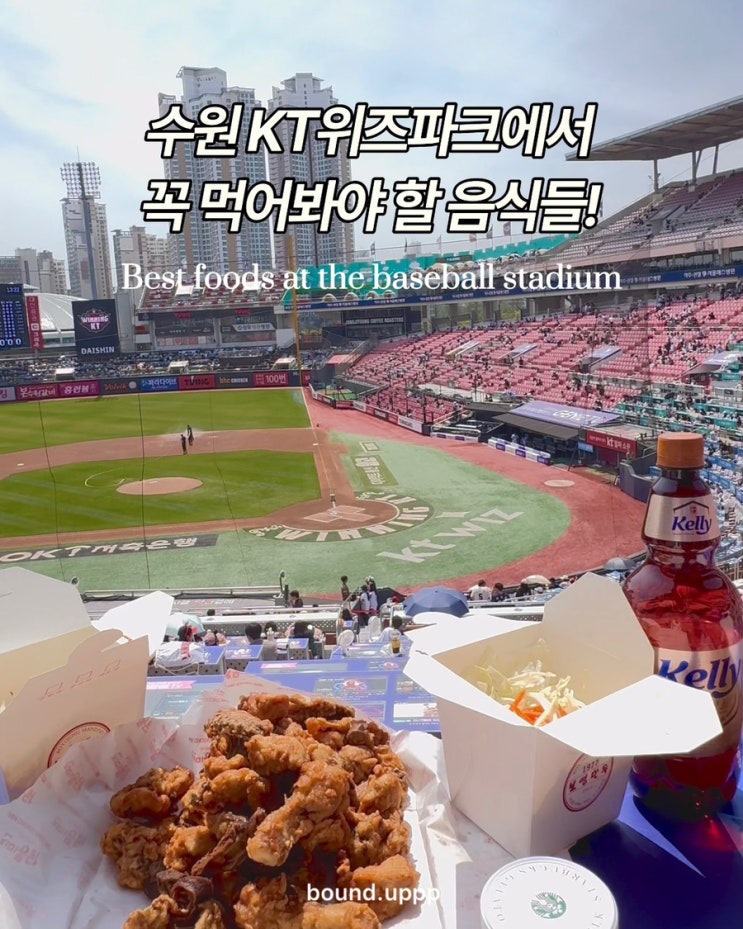  수원야구장 KT위즈파크 주차 먹거리 진미통닭 보영만두 맛집 (좌석 테이블석)