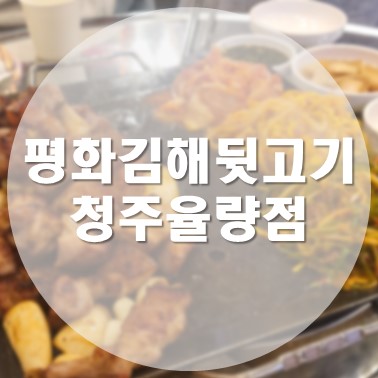  [국내/청주] 율량동 특수 부위 구이 쫀득한 뒷고기 맛집 평화김해뒷고기