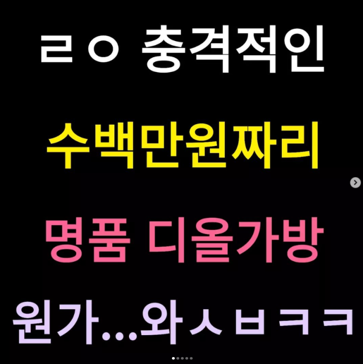  충격적인 수백만원짜리 명품 디올가방 원가