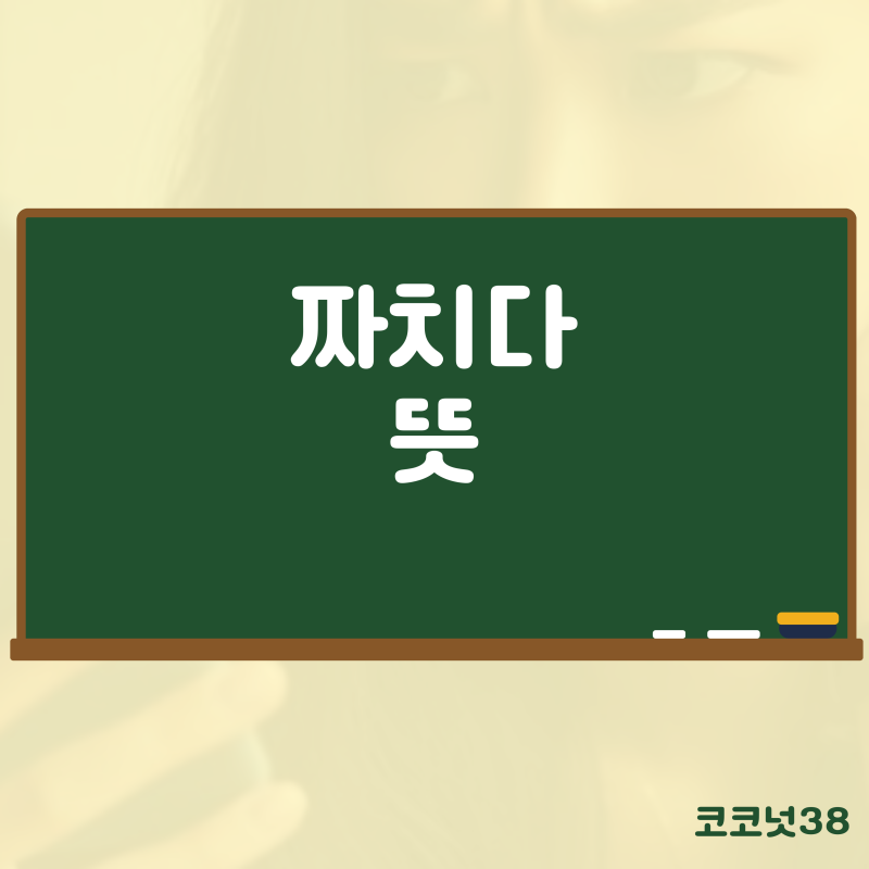 짜치다 뜻 짜친다/짜치네 예시 정리 : 네이버 블로그