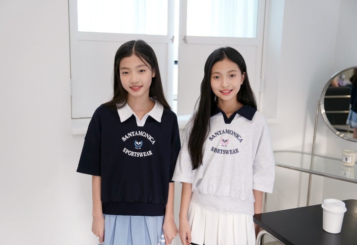 (24여름신상)초등학생 여아 졸업사진룩 소풍룩 나들이룩 예쁜티 귀여운티 카라티 인기티셔츠....