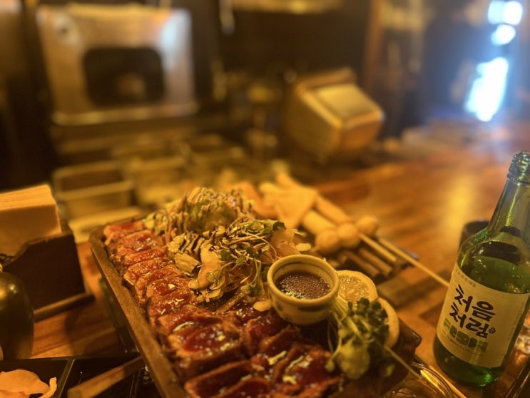  [신촌역 이자카야] 철길부산집 신촌점은 오뎅바 감성 일식 술집 소고기 타다끼 찐추천!