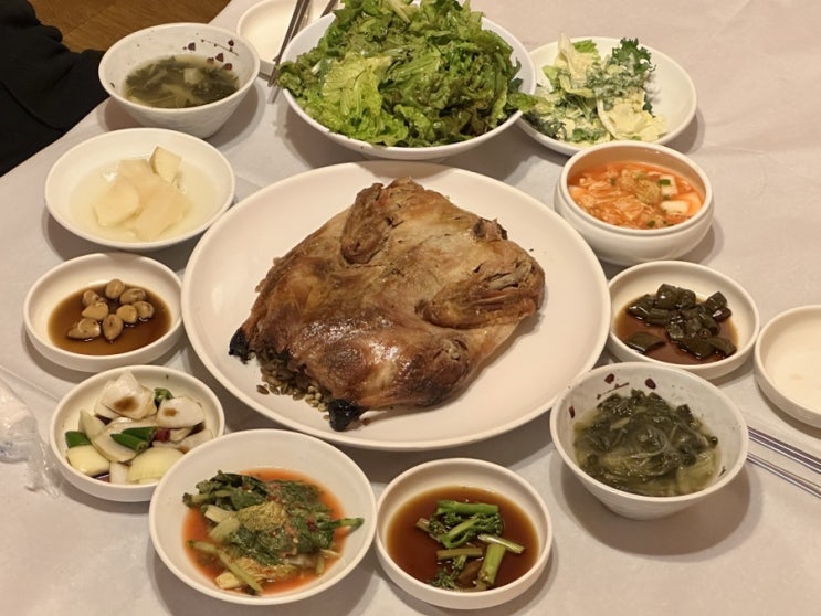  대구 오리 맛집 팔공산 방갈로 룸 식당 포춘황토가마오리