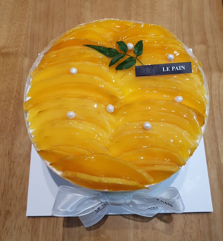  르빵 명동성당(LE PAIN) 생일 망고 케이크 구매후기(네이버 예약)