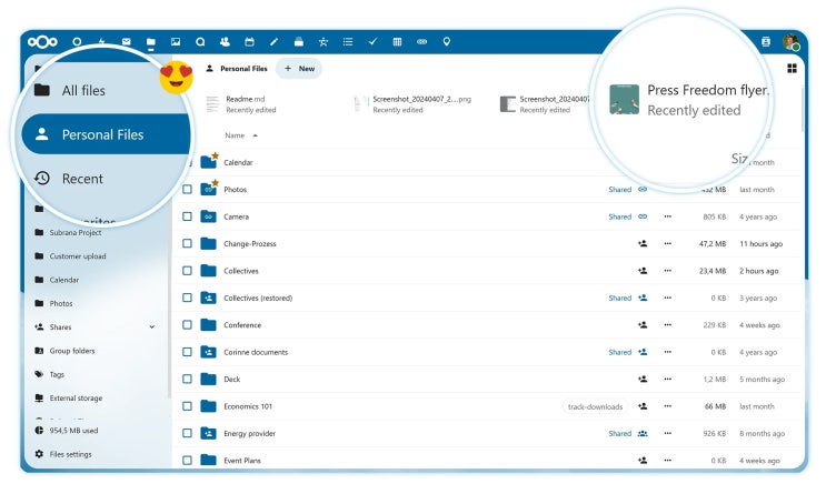  Nextcloud 29.0 (Hub8)의 새로운 기능