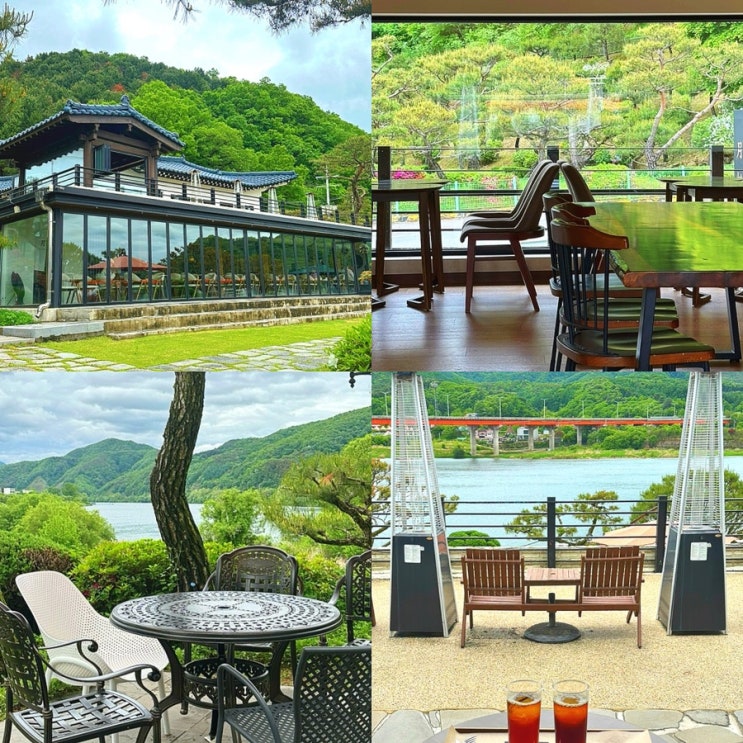  춘천 가평 남이섬 대형 카페, 북한강 뷰 맛집 "월송유로베이커리앤로스터리" (애견동반 가능)