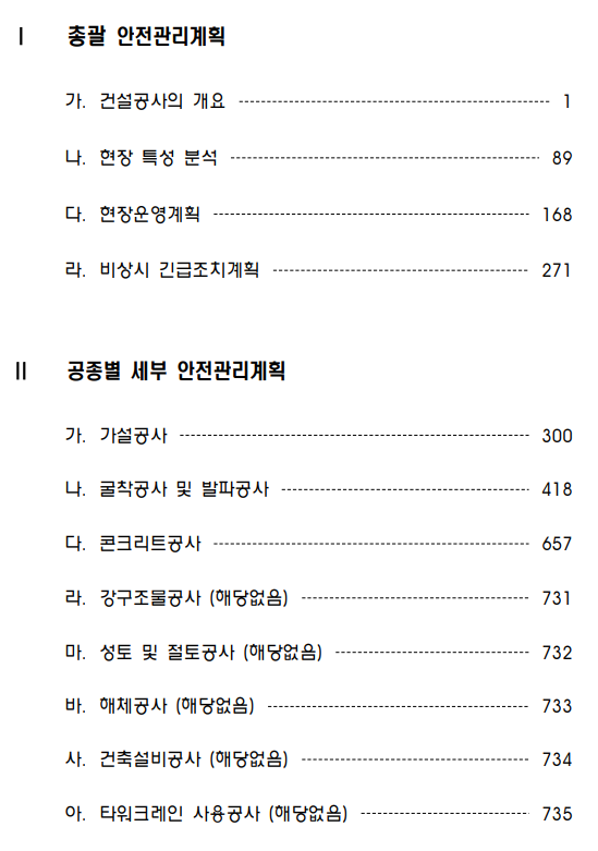  안전관리계획서 (대상, 절차, 작성방법)