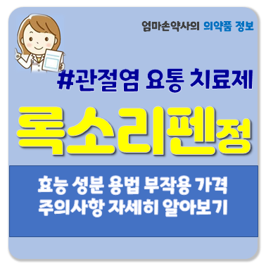 록소리펜정(록소프로펜나트륨수화물) 관절염 요통 소염 진통 해열 록소리펜 효능 주의사항 ....