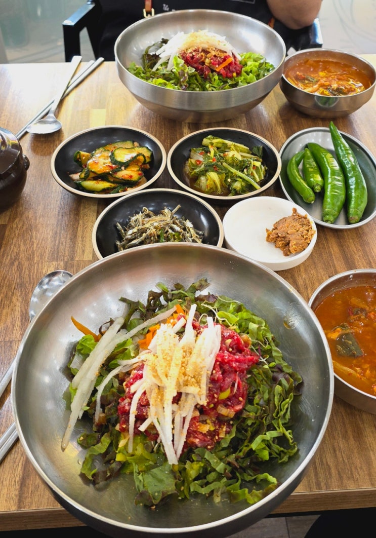  육회비빔밥이 맛있는 청도군맛집 장터식당