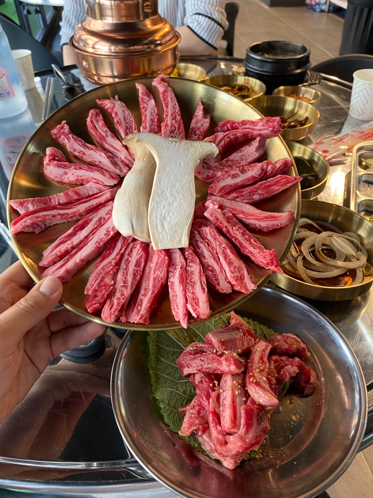  군산 해운대연탄생갈비 엄마랑저녁 군산한우맛집 솔직후기 한우갈비살 한우양념갈비살 조촌동연탄구이