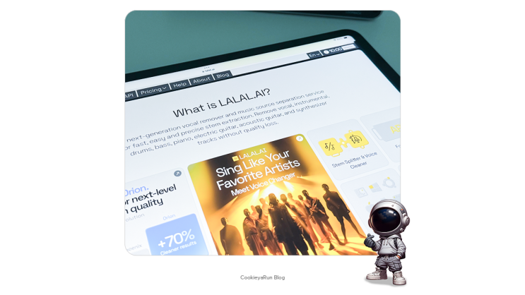  LALAL AI 노래 만들기 목소리와 노이즈 분리